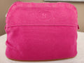 Hermès Toile Mini Bolide Trousse de Voyage Travel Cosmetic Bag in Pink