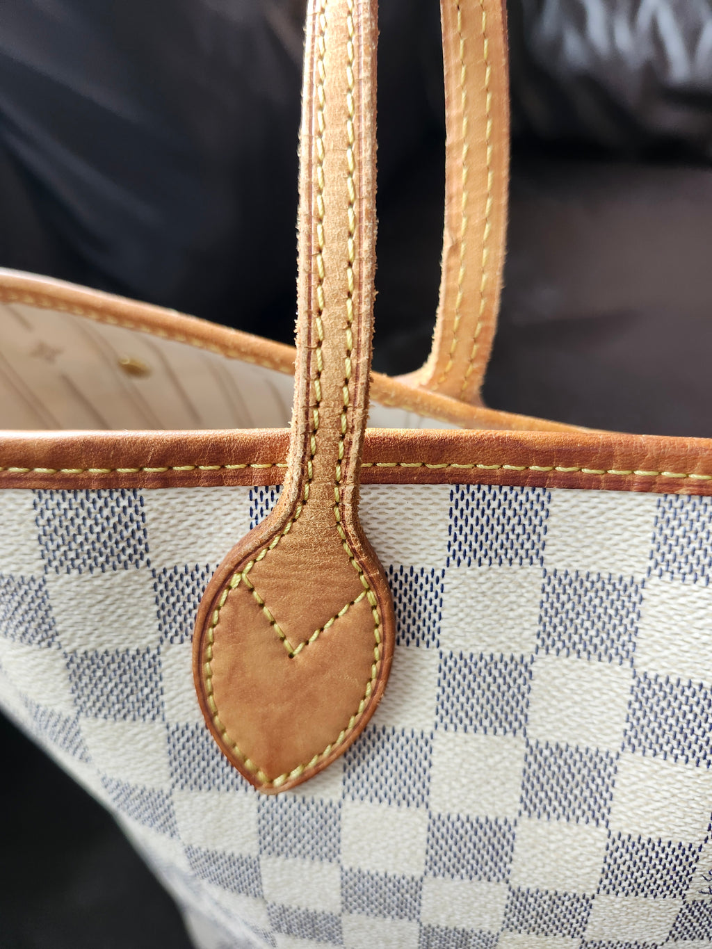 Louis Vuitton Neverfull MM Damier Azur Tote Bag