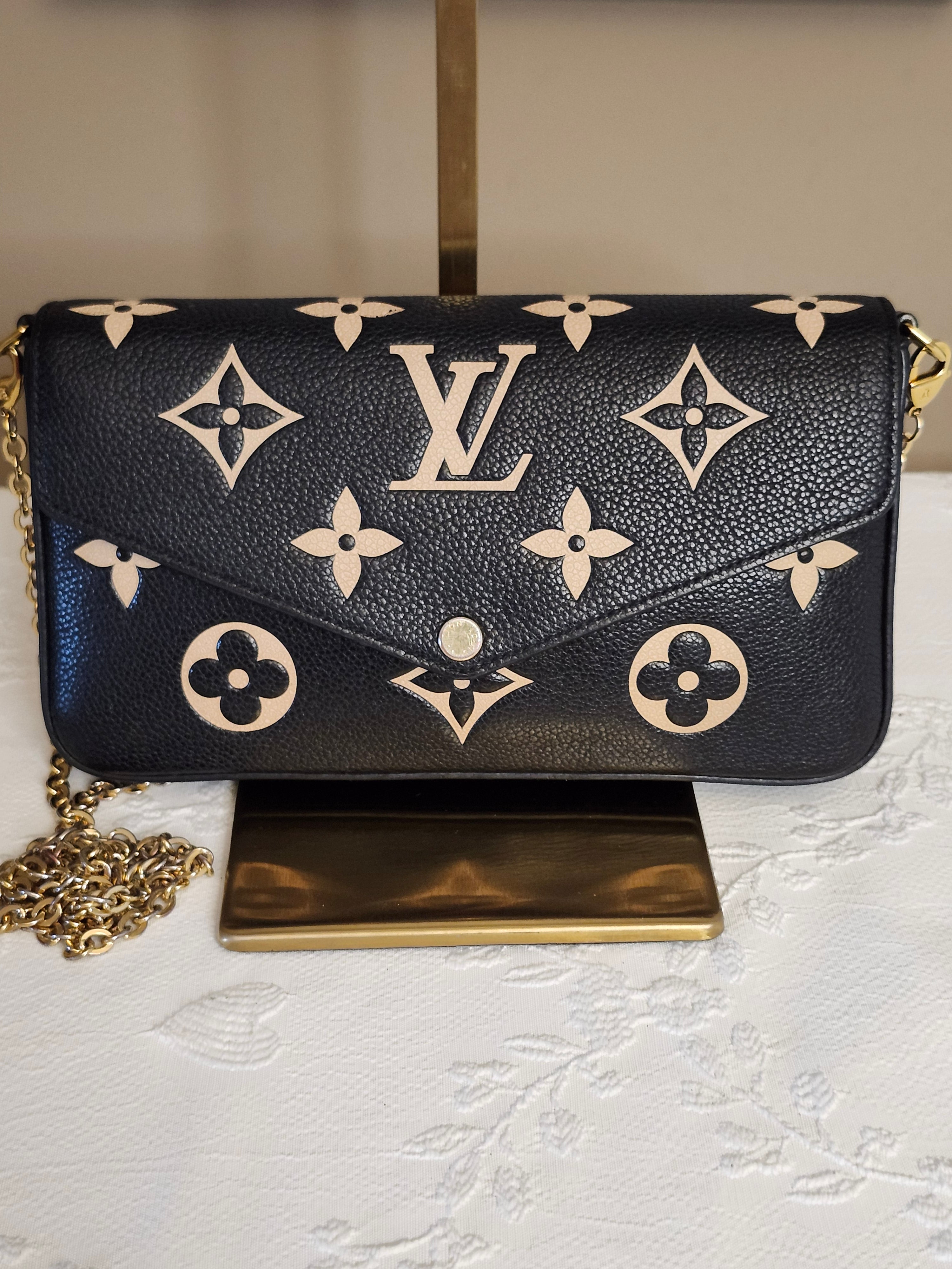 Louis Vuitton Monogram Empreinte Pochette Felicie Bag on Chain with Dustbag