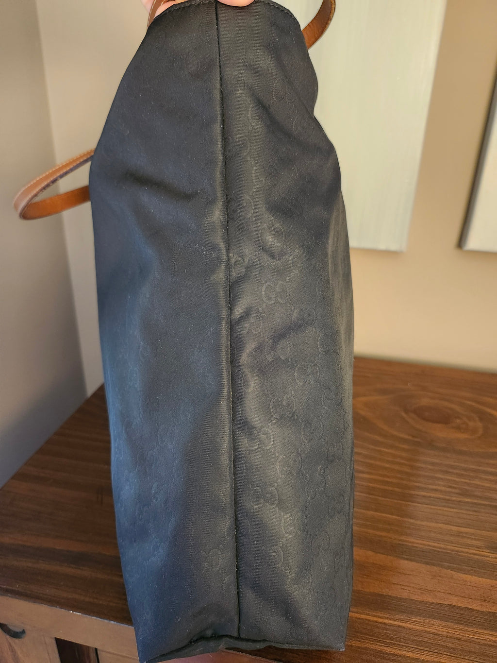 Gucci Guccissima GG Monogram Print Canvas Tote in Black