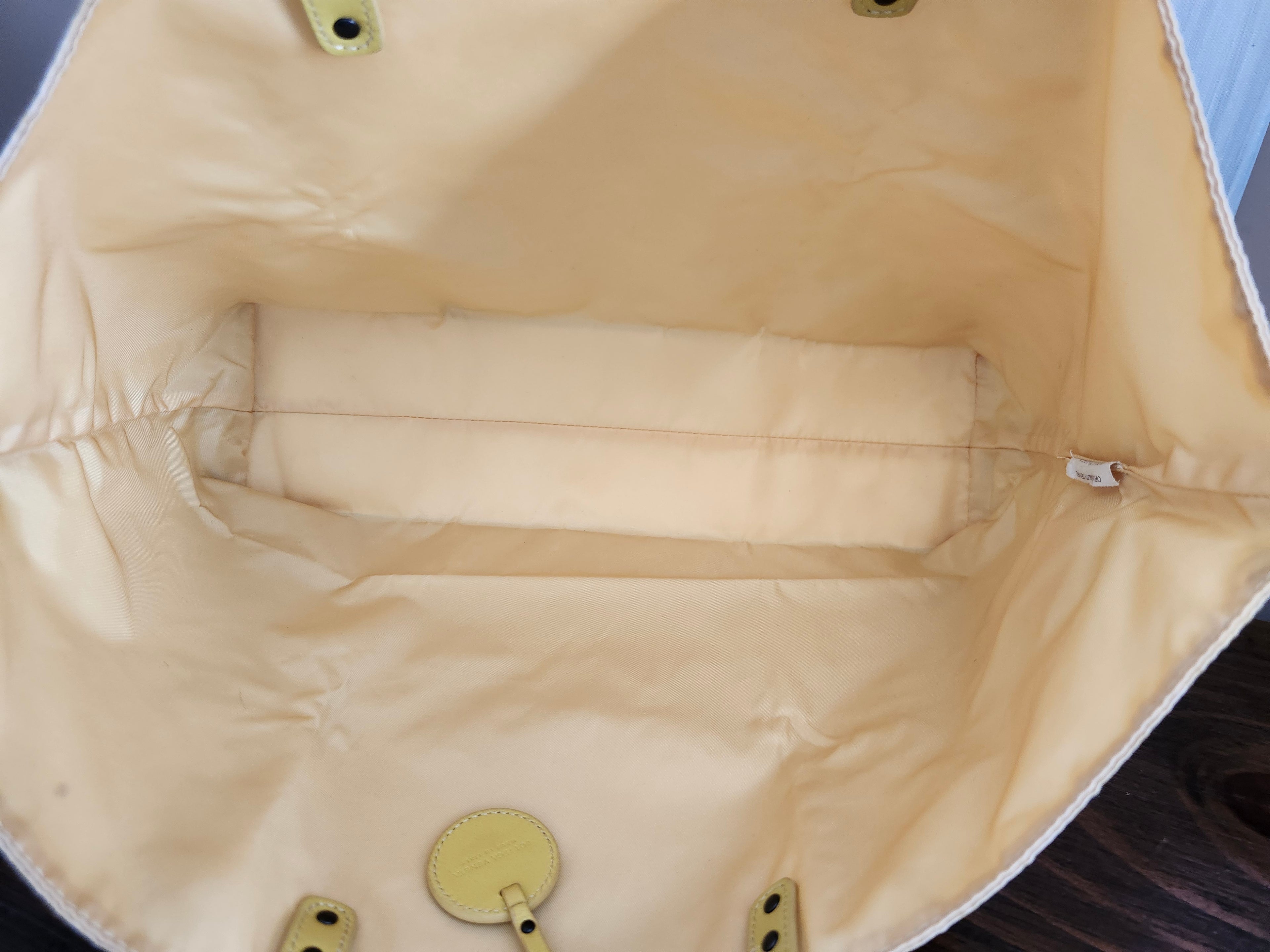 Bottega Veneta Intrecciato Illusion Yellow Nylon Tote with Bag Charm