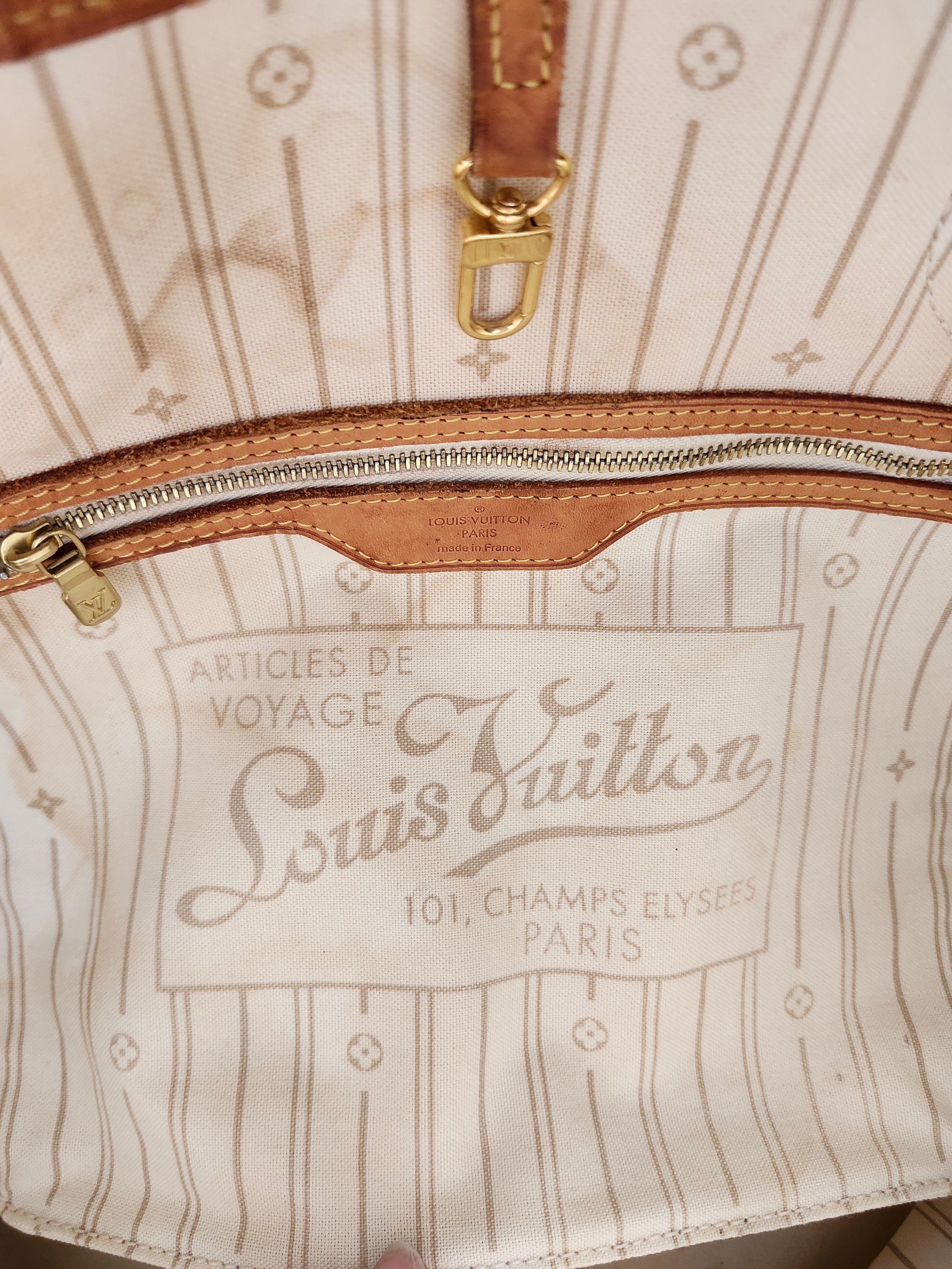 Louis Vuitton Neverfull MM Damier Azur Tote Bag