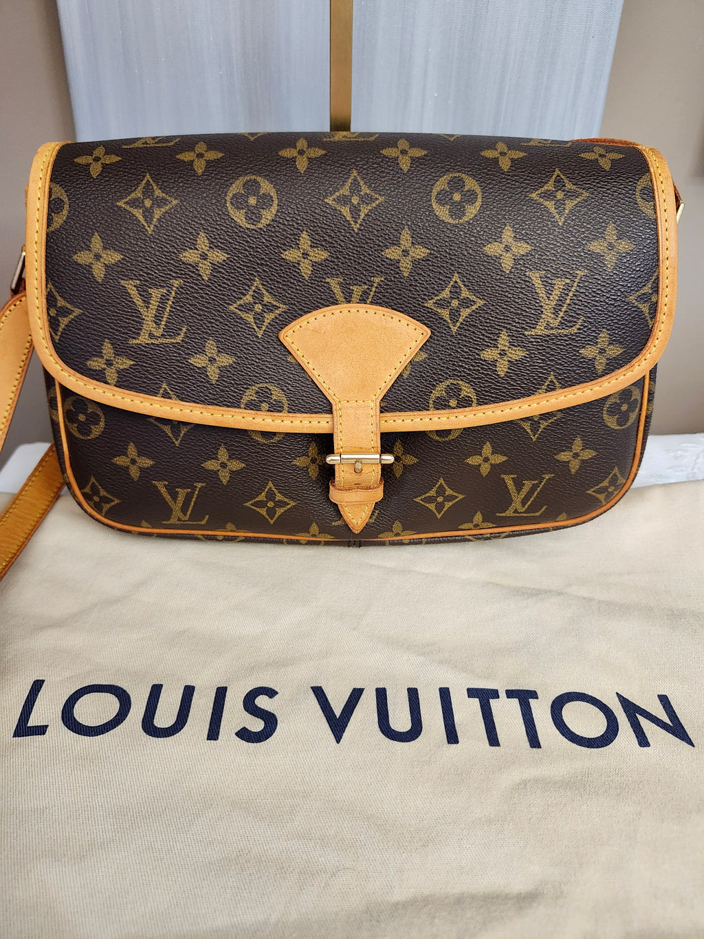 Louis Vuitton Monogram Canvas Sologne Saddle Crossbody Shoulder Bag