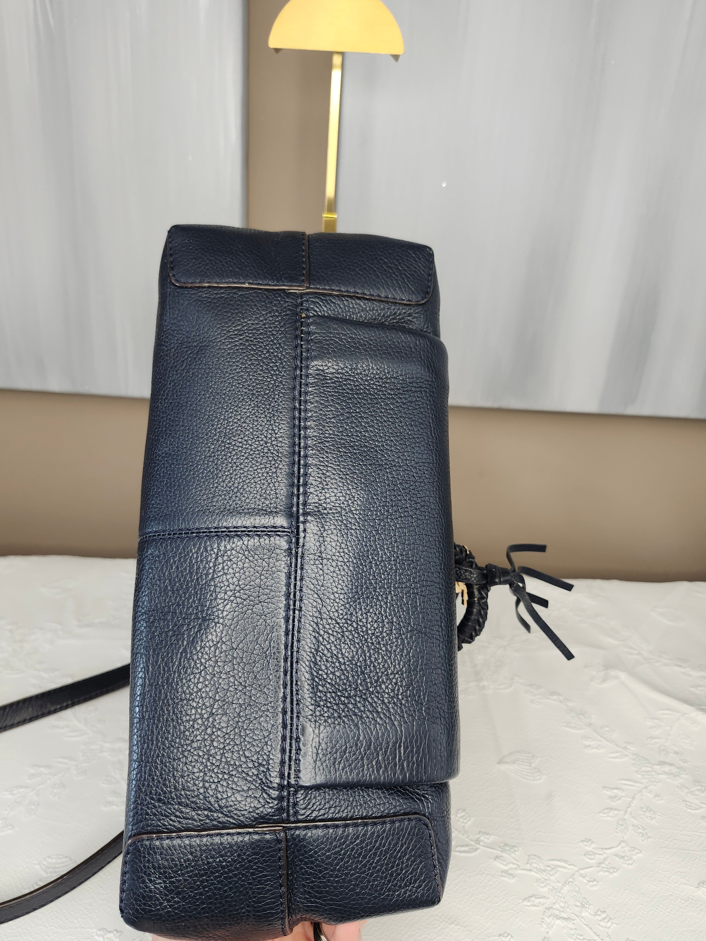 SEE BY CHLOE Joan Suede and Textured Leather 2 Way Bag In Black