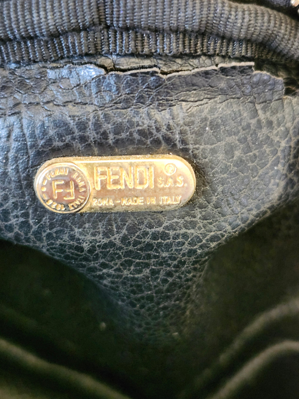 Fendi Zucca FF Canvas Mini Pouch Clutch Cosmetic Bag