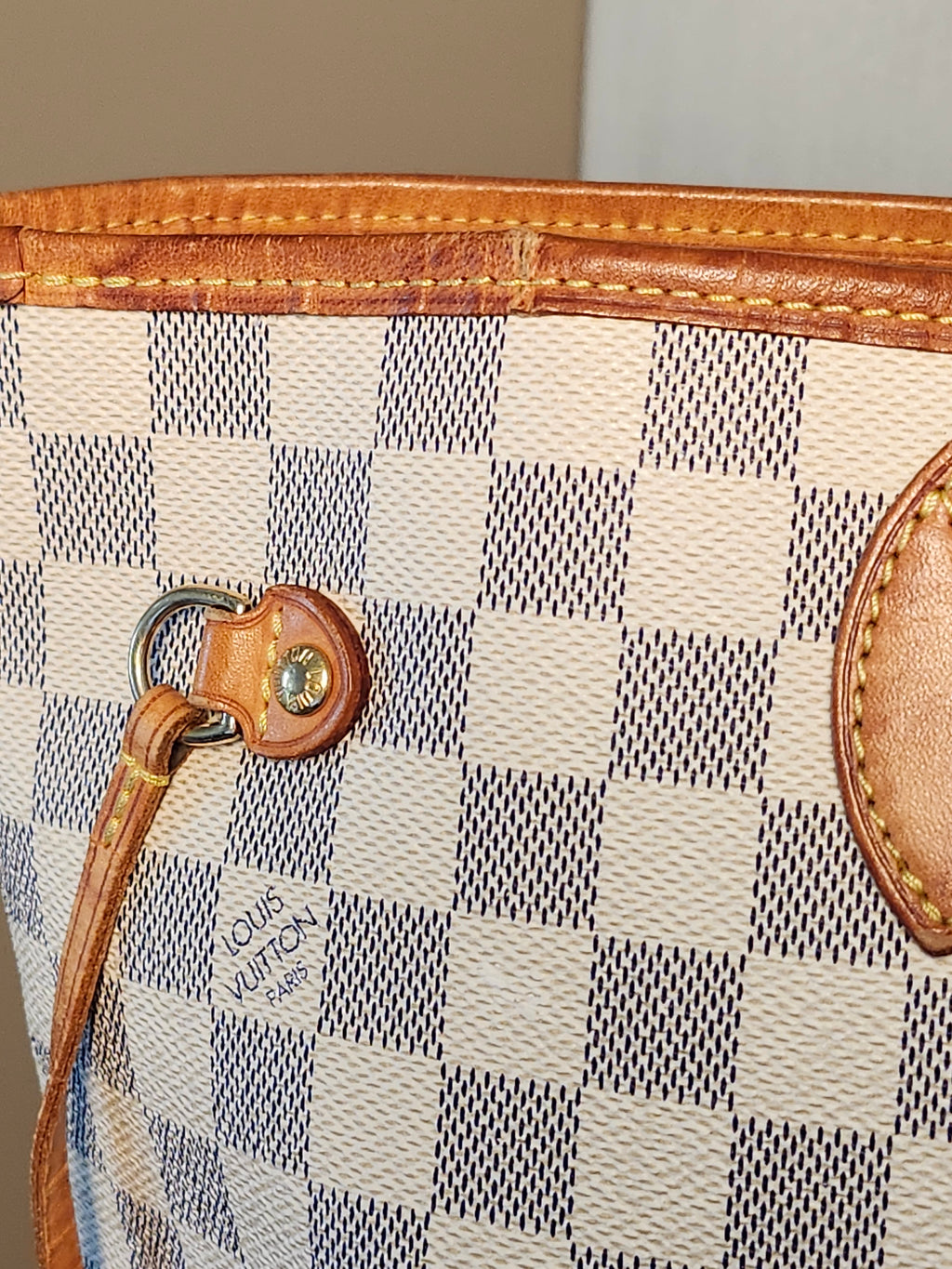 Louis Vuitton Neverfull MM Damier Azur Tote Bag