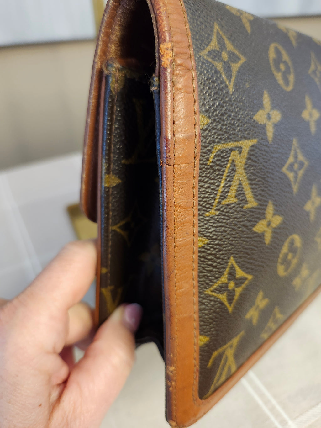 Louis Vuitton Brown Monogram Pochette Dame GM Women's Clutch Bag