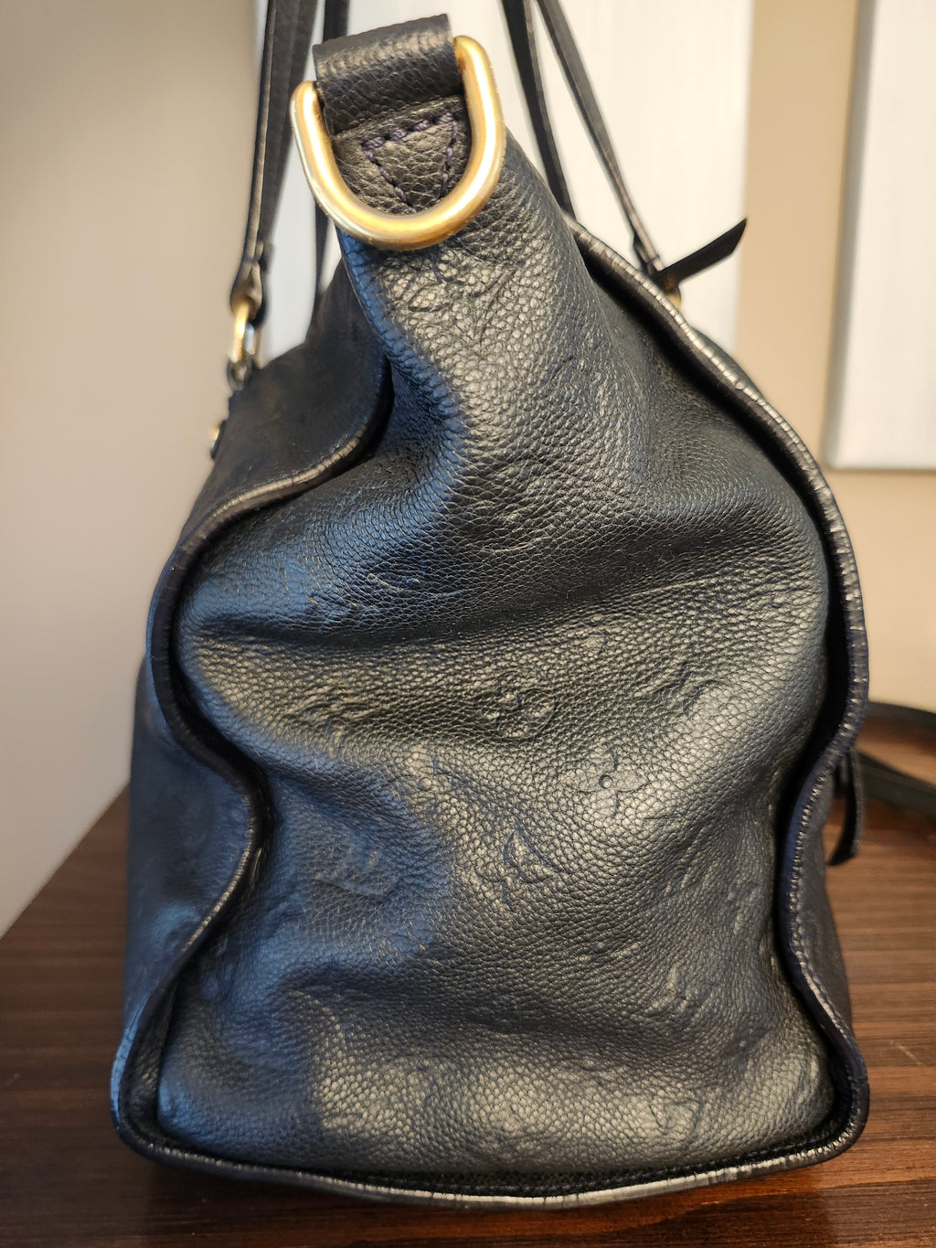 Louis Vuitton Lumineuse PM Monogram Empreinte Bleu Infini with Dustbag and Lock
