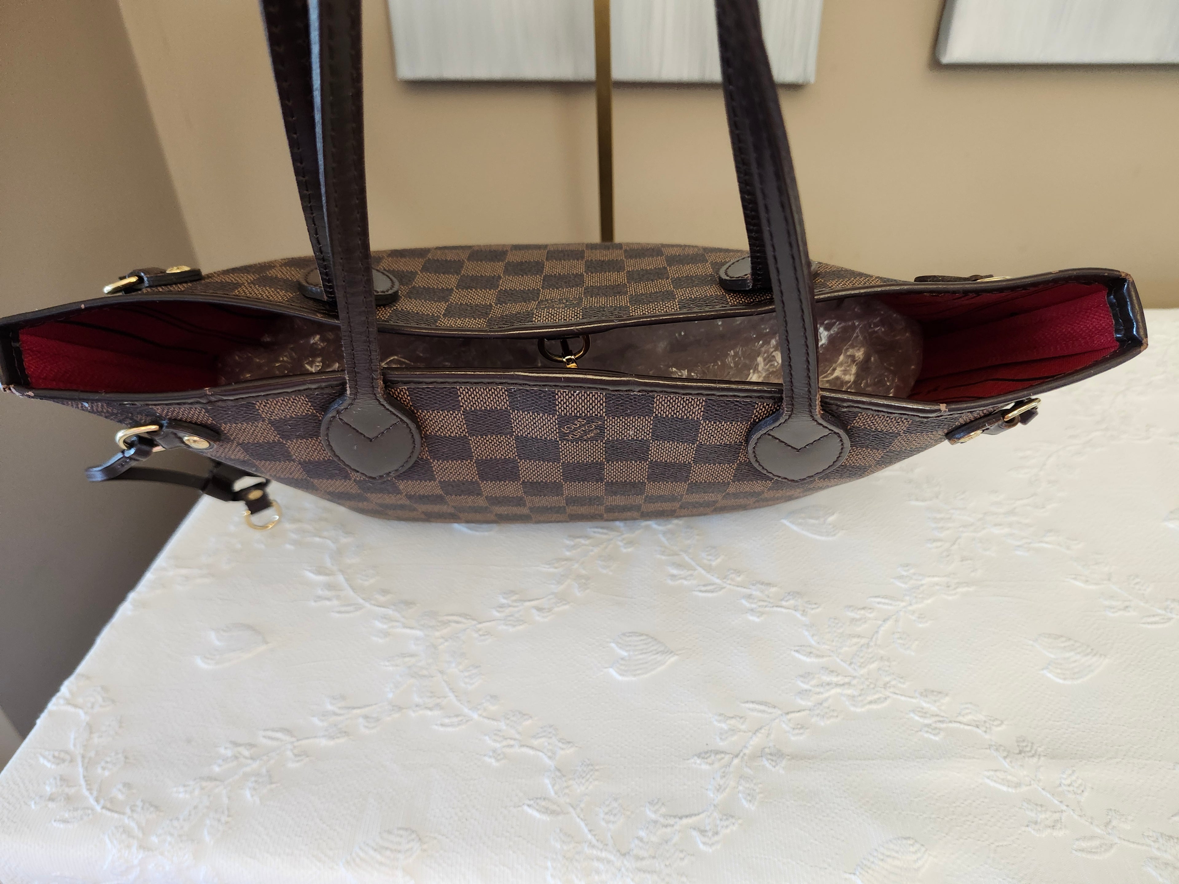 Louis Vuitton Neverfull PM in Damier Ebene Monogram Print
