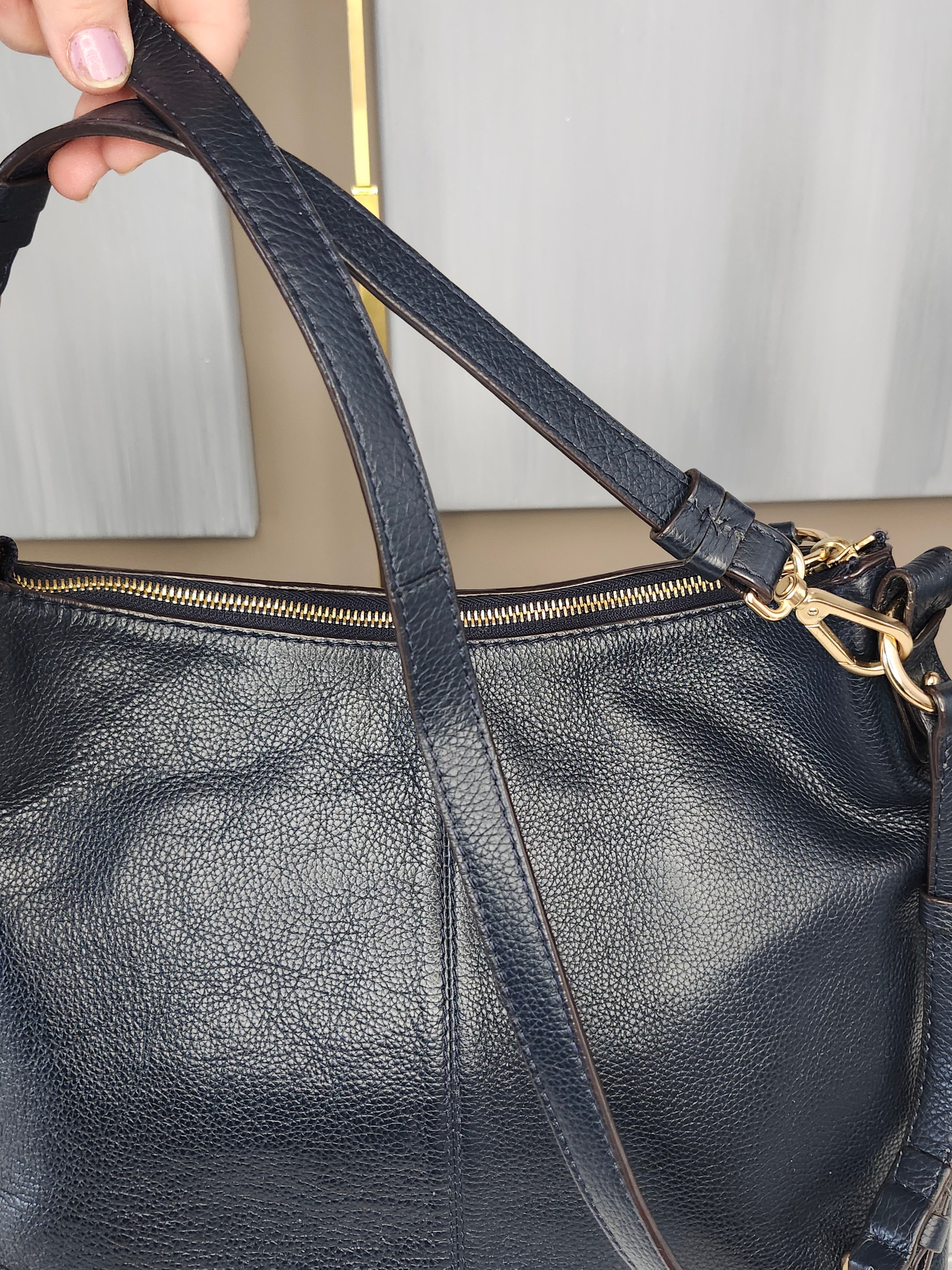 SEE BY CHLOE Joan Suede and Textured Leather 2 Way Bag In Black