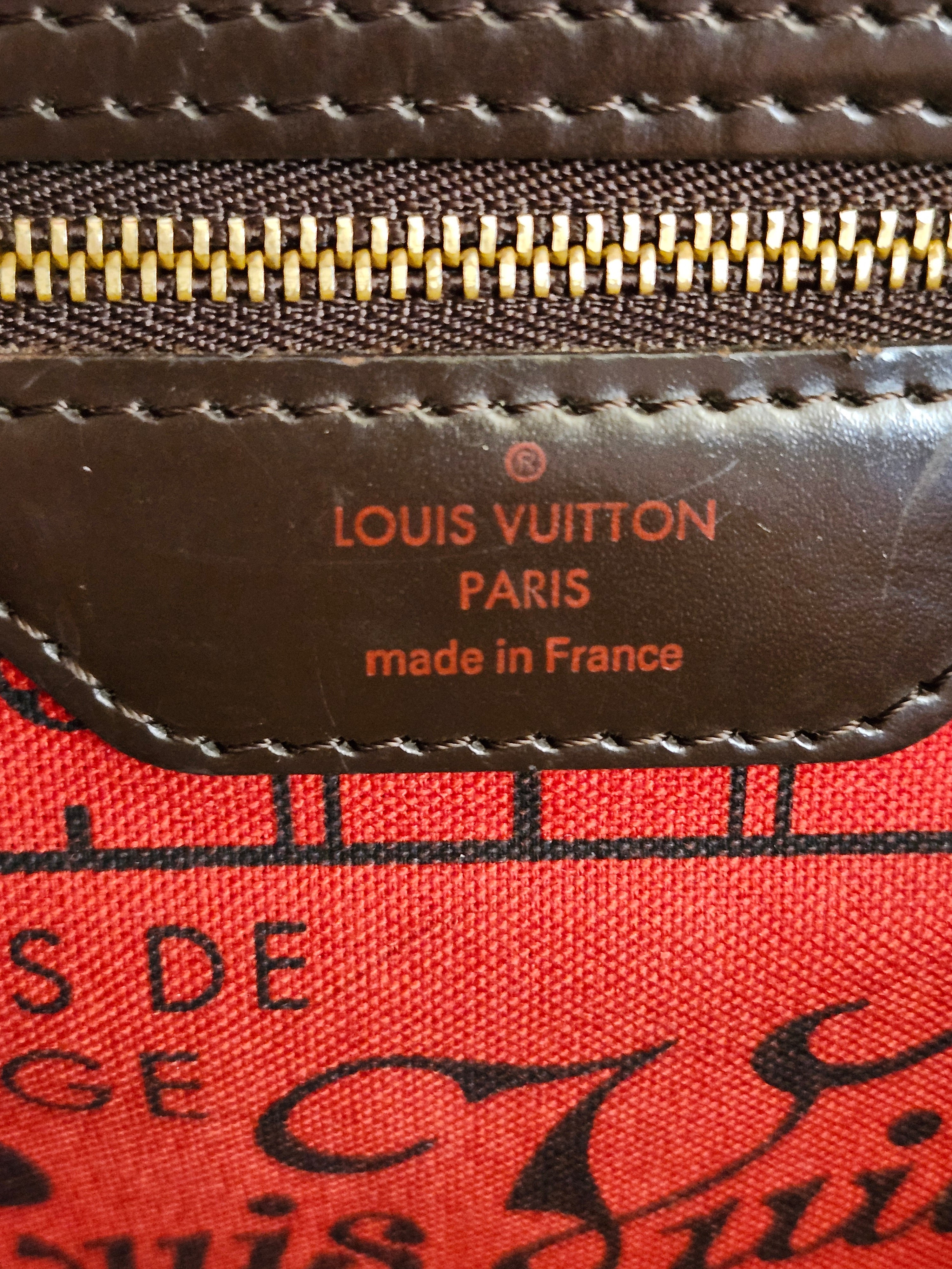 Louis Vuitton Neverfull PM in Damier Ebene Monogram Print