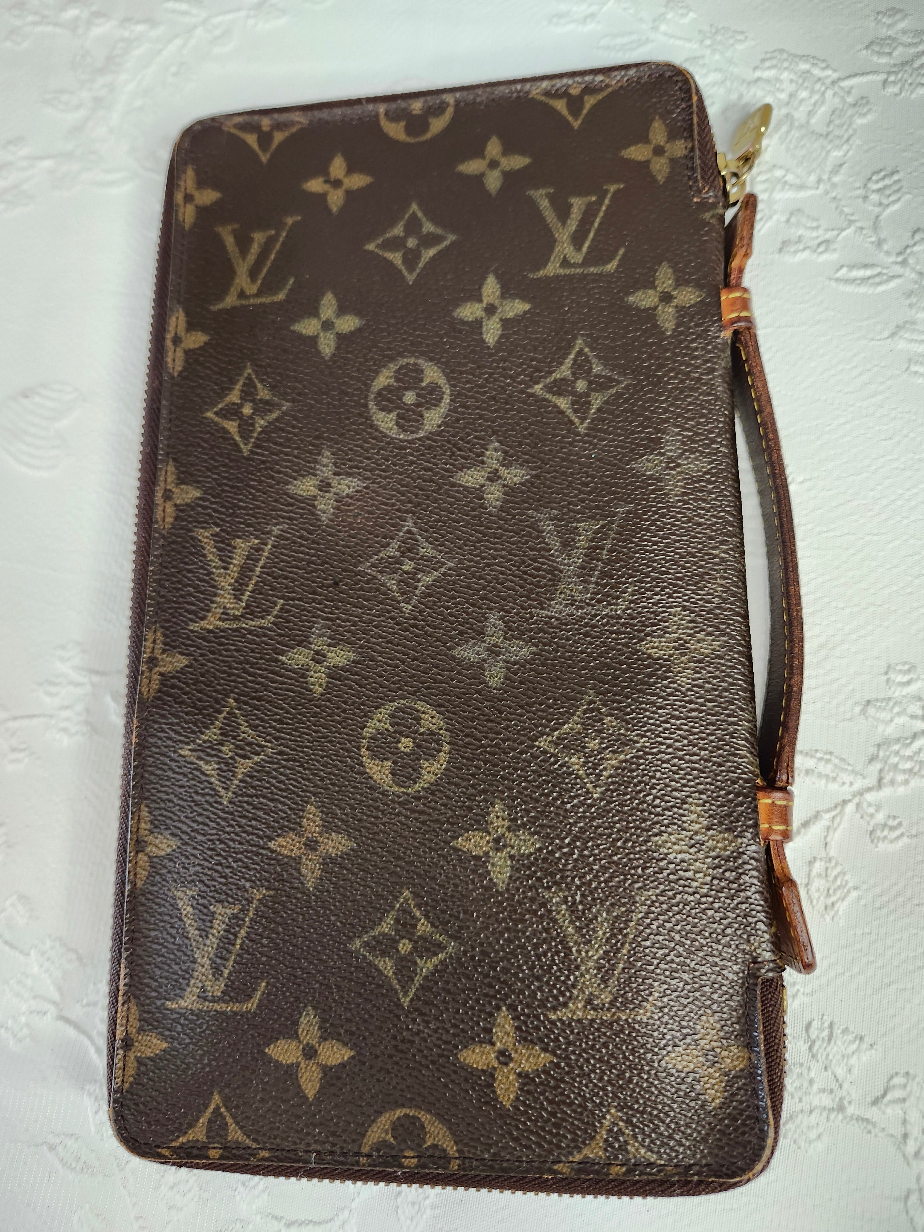 Louis Vuitton Monogram Organizer De Voyage Travel Wallet in Brown and Tan