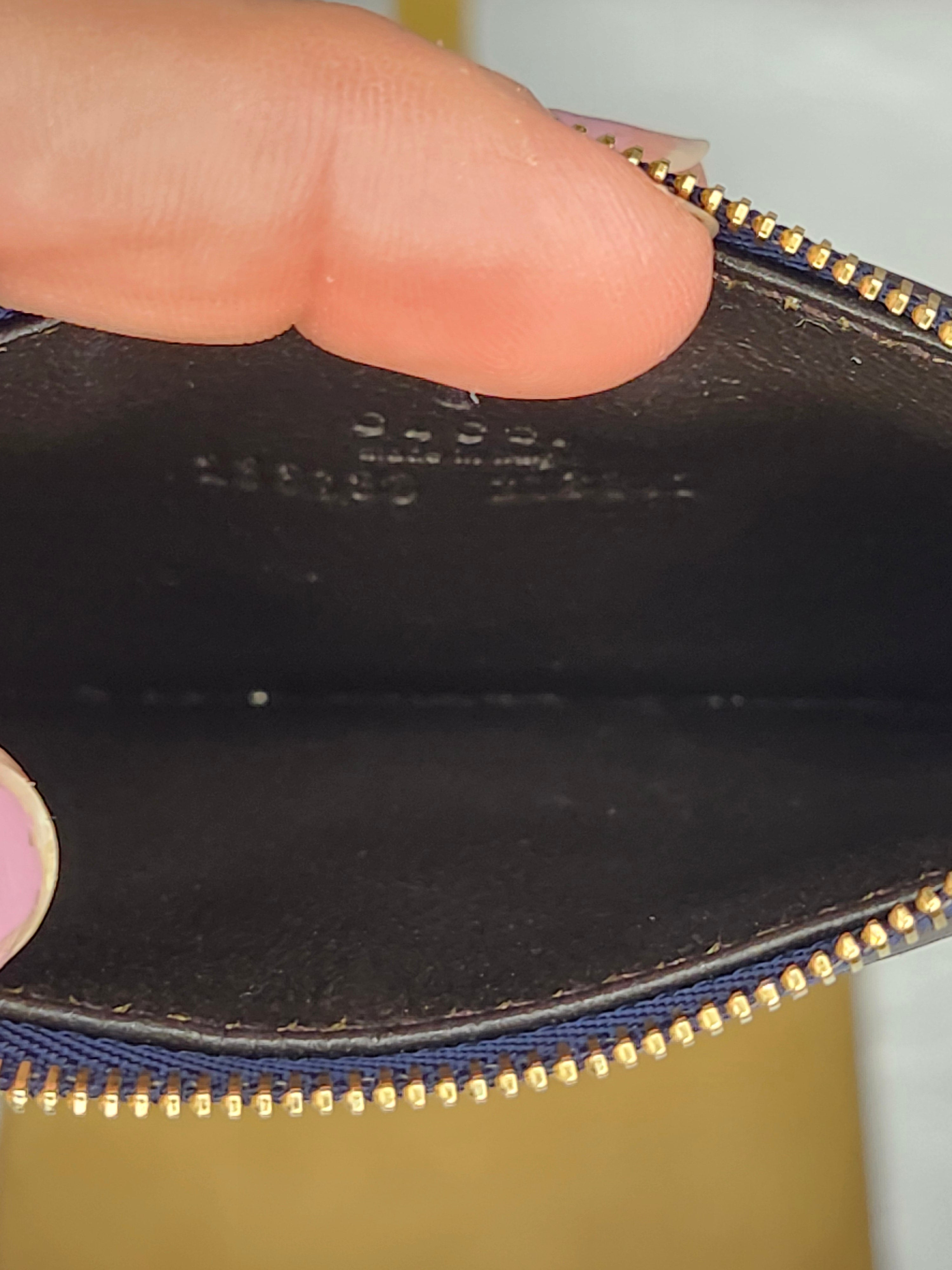 Gucci Bloom Navy Heart Print Women's Coin Key Purse