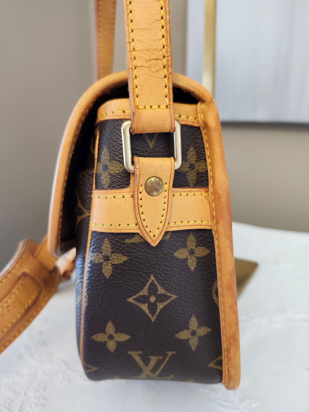 Louis Vuitton Monogram Canvas Sologne Saddle Crossbody Shoulder Bag