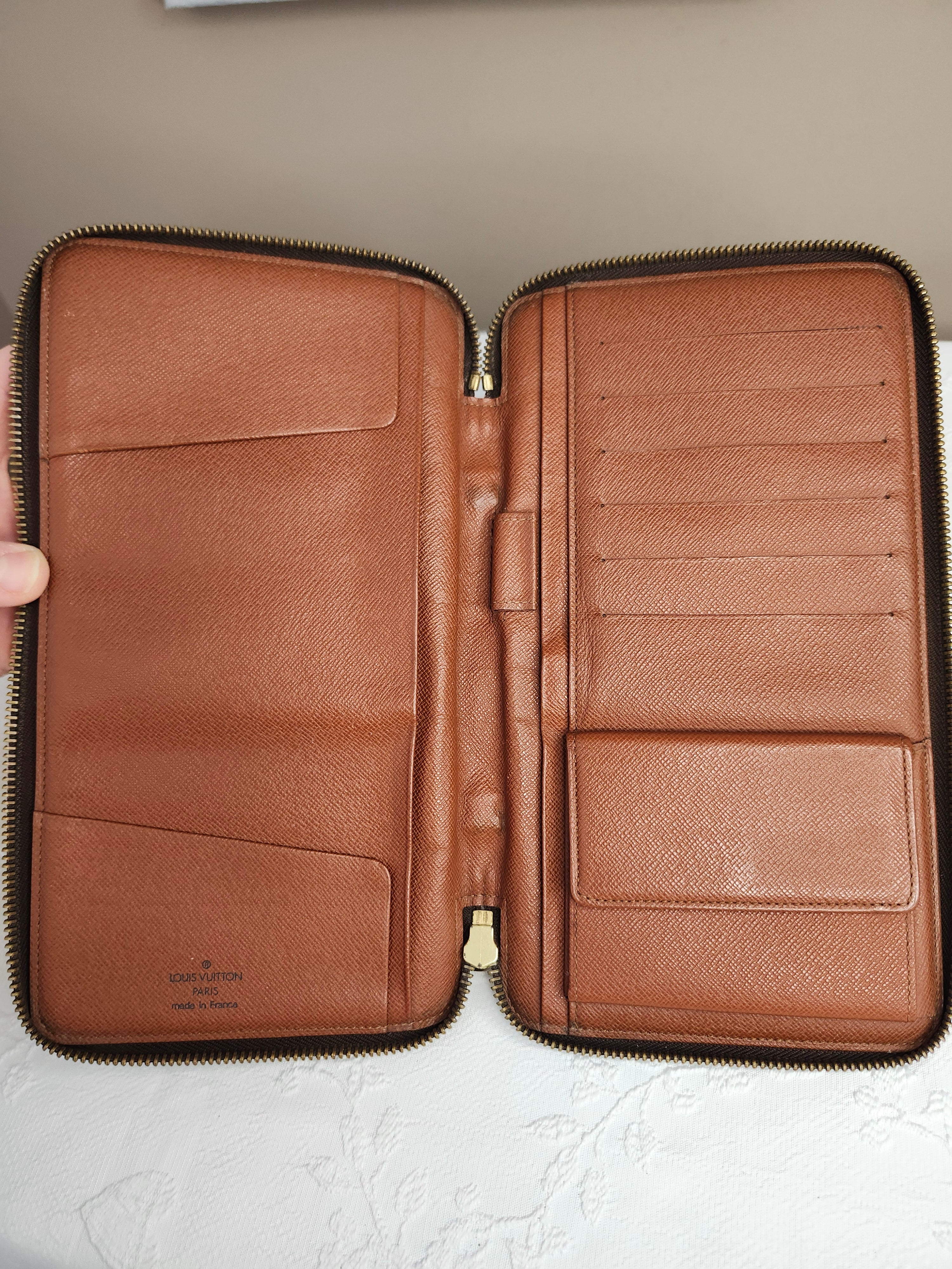 Louis Vuitton Monogram Organizer De Voyage Travel Wallet in Brown and Tan