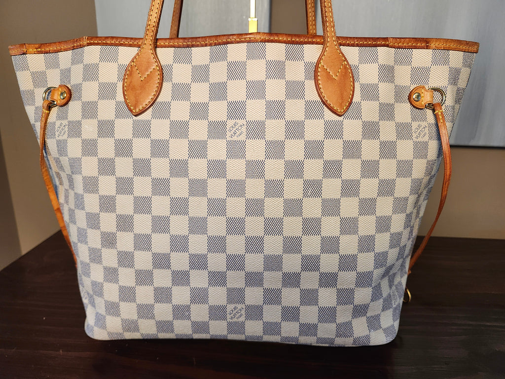 Louis Vuitton Neverfull MM Damier Azur Tote Bag