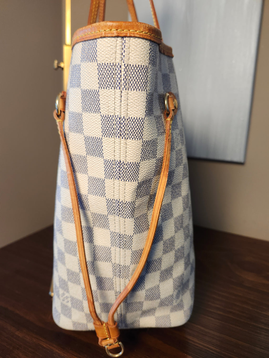 Louis Vuitton Neverfull MM Damier Azur Tote Bag