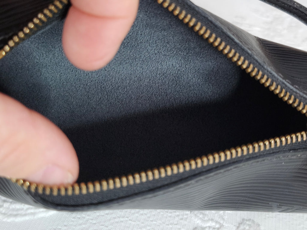 Louis Vuitton Epi Mini Papillion  Pochette in Black with Brass Hardware
